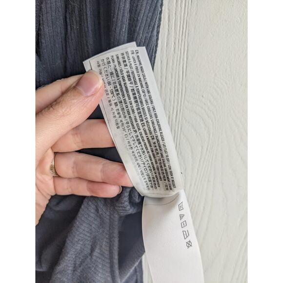 Abercrombie & Fitch Womens Sz M Ribbed Black Bodysuit V Neck Boho - Picture 7 of 8